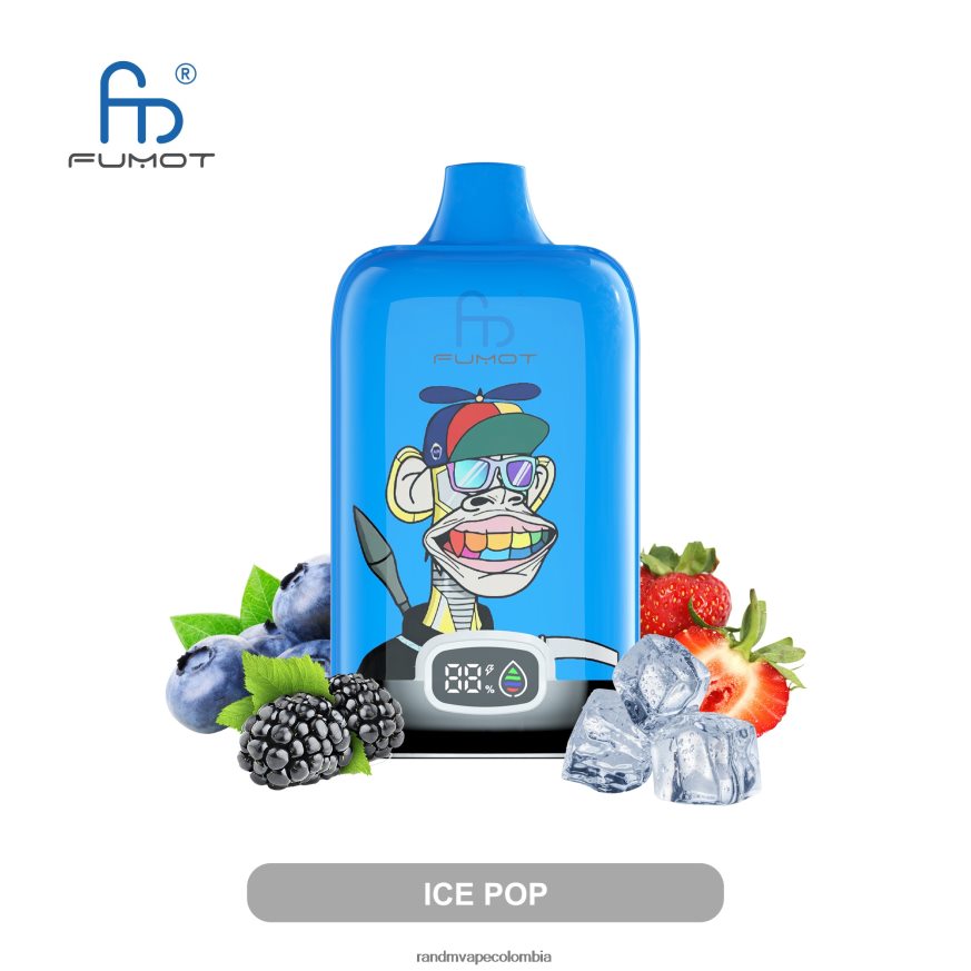 RandM Disposable Vape Puffs - Fumot Original RandM Digital Box Dispositivo de vapeo con pantalla de líquido y batería 12000 Fresa plátano PRN4D46