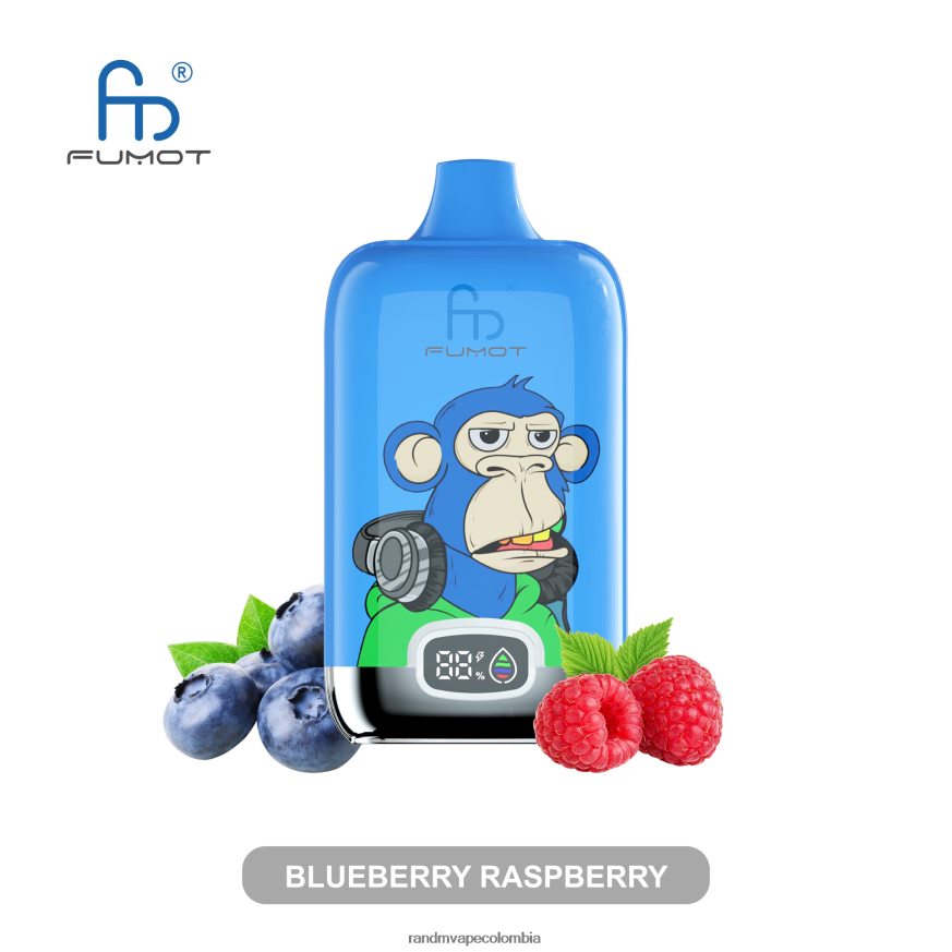 RandM Vape Colombia - Fumot Original RandM Digital Box Dispositivo de vapeo con pantalla de líquido y batería 12000 menta fresca PRN4D41