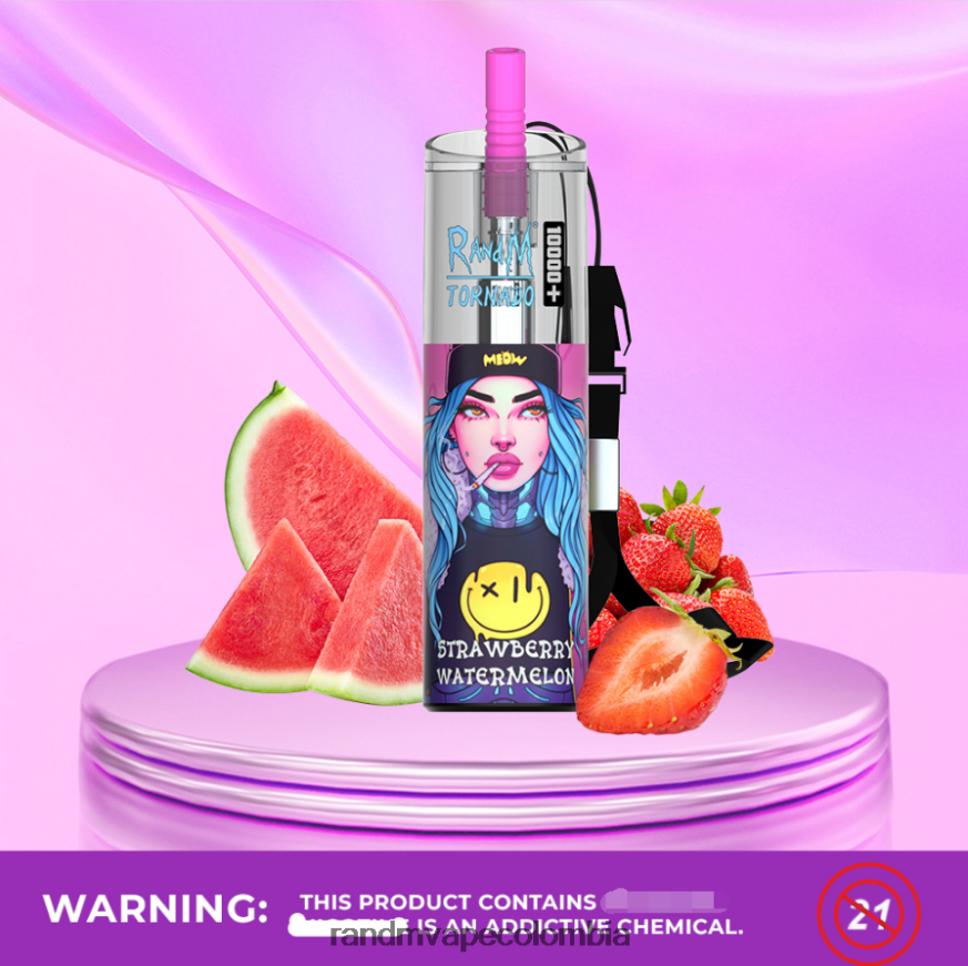 RandM Disposable Vape Puffs - RandM Tornado Dispositivo vapeador con control de flujo de aire 10000 plus 1 ud. hielo de uva PRN4D476
