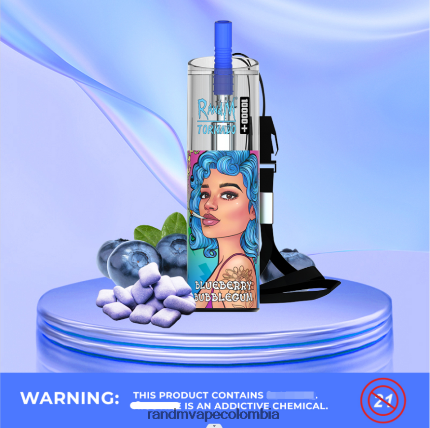 RandM Disposable Vape Puffs - RandM Tornado Dispositivo vapeador con control de flujo de aire 10000 plus 1 ud. hielo de uva PRN4D476