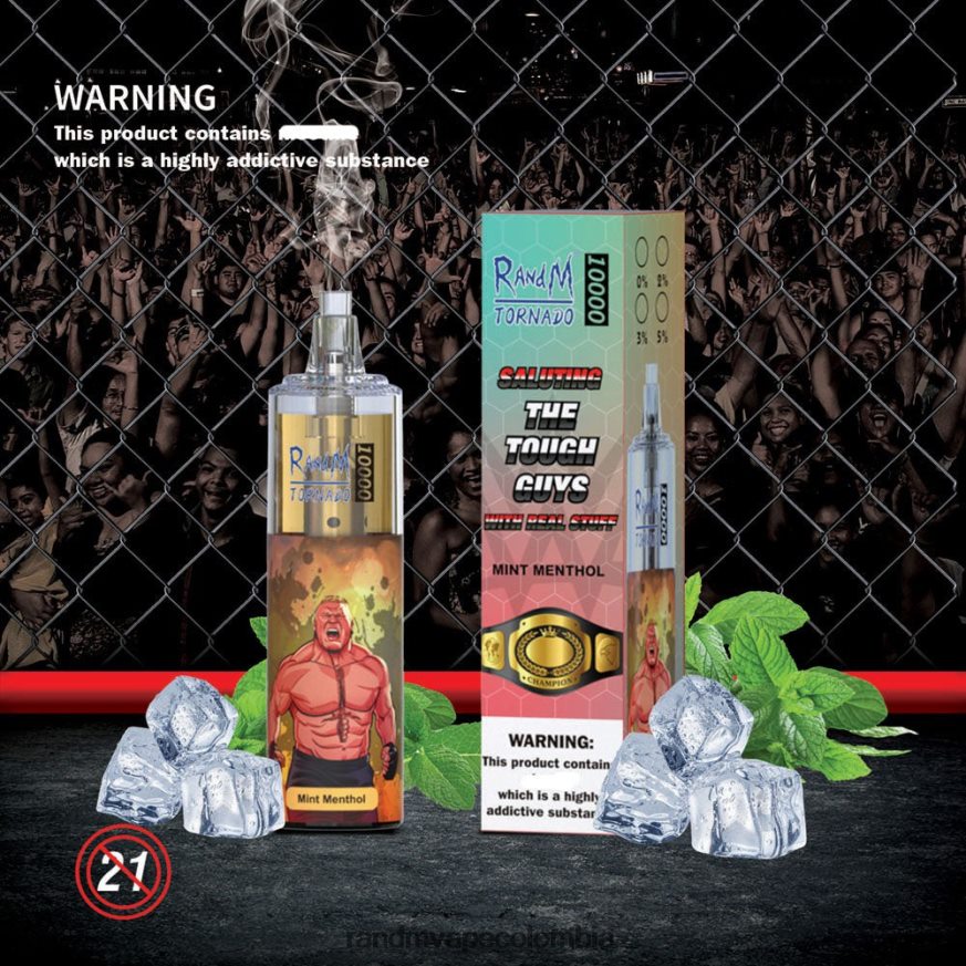RandM Disposable Vape Puffs - RandM Tornado Dispositivo vapeador con control de flujo de aire 10000 1 ud. caramelo arcoiris PRN4D4116