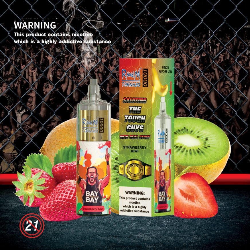 RandM Disposable Vape Puffs - RandM Tornado Dispositivo vapeador con control de flujo de aire 10000 1 ud. caramelo arcoiris PRN4D4116