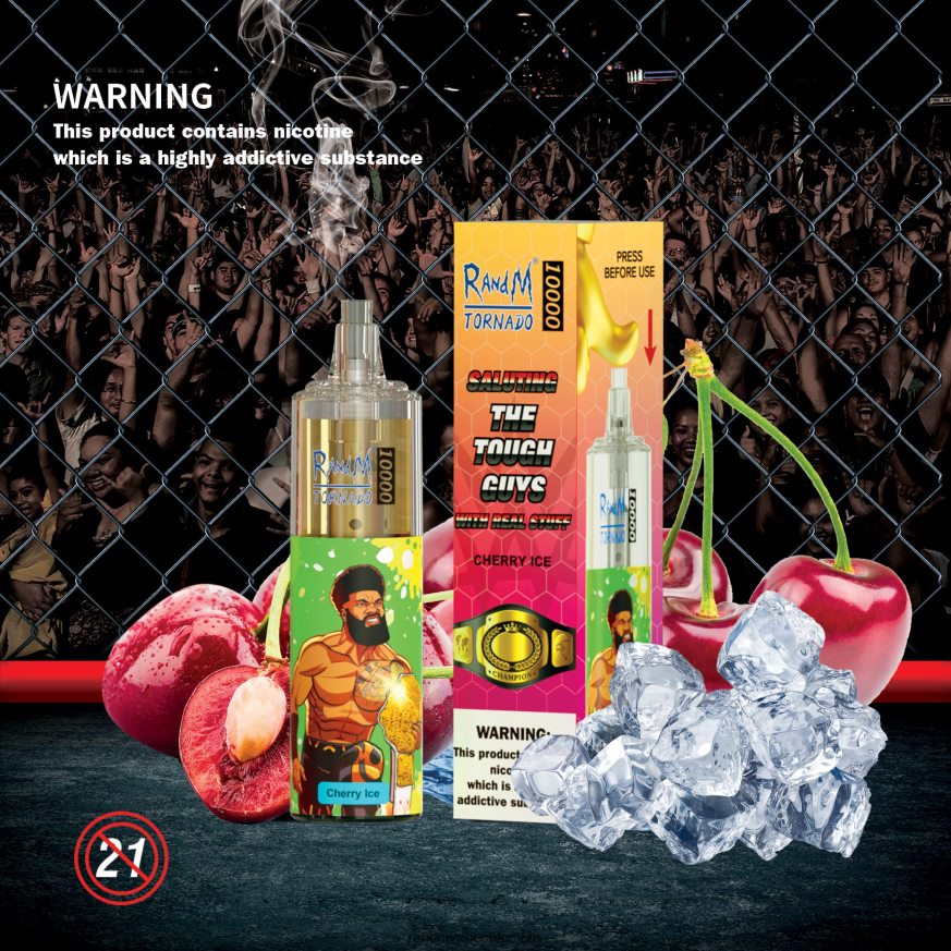 RandM Disposable Vape Puffs - RandM Tornado Dispositivo vapeador con control de flujo de aire 10000 1 ud. caramelo arcoiris PRN4D4116