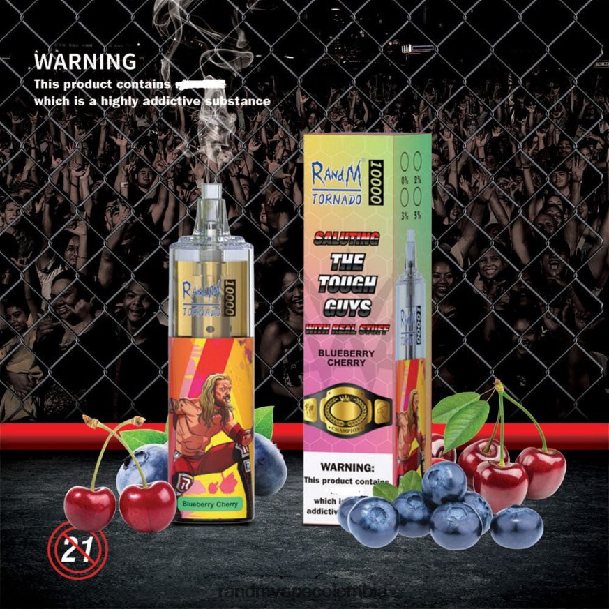 RandM Disposable Vape Puffs - RandM Tornado Dispositivo vapeador con control de flujo de aire 10000 1 ud. caramelo arcoiris PRN4D4116