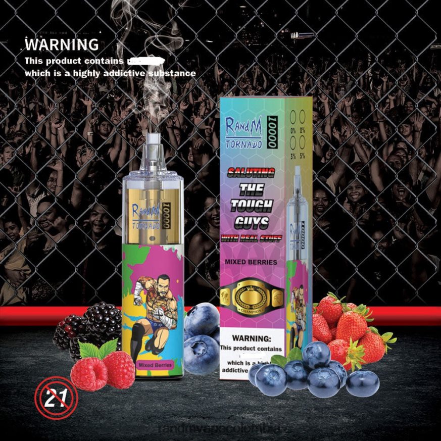 RandM Disposable Vape Puffs - RandM Tornado Dispositivo vapeador con control de flujo de aire 10000 1 ud. caramelo arcoiris PRN4D4116