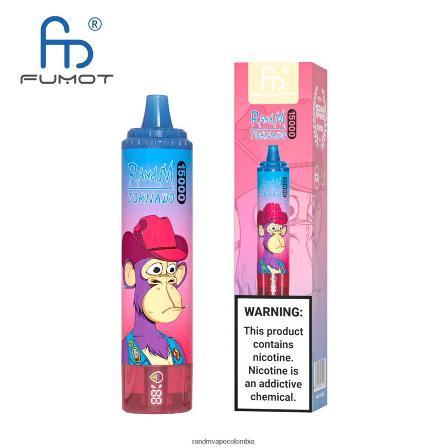 RandM Disposable Vape Puffs - Fumot RandM Tornado Dispositivo vape 15000 con batería y pantalla ejuice versión 1 vimto PRN4D426