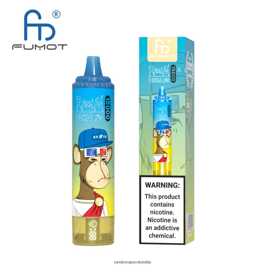 RandM Disposable Vape Puffs - Fumot RandM Tornado Dispositivo vape 15000 con batería y pantalla ejuice versión 1 vimto PRN4D426