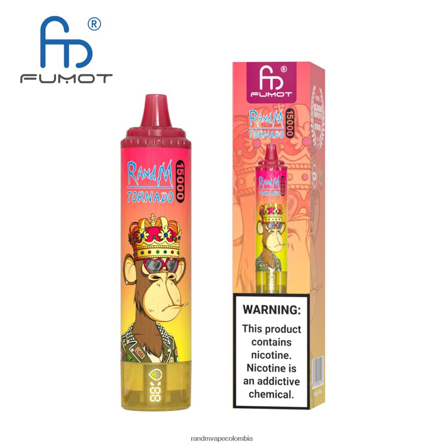 RandM Disposable Vape Puffs - Fumot RandM Tornado Dispositivo vape 15000 con batería y pantalla ejuice versión 1 vimto PRN4D426