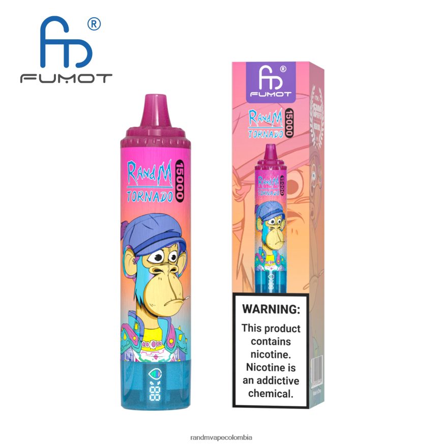 RandM Disposable Vape Puffs - Fumot RandM Tornado Dispositivo vape 15000 con batería y pantalla ejuice versión 1 vimto PRN4D426