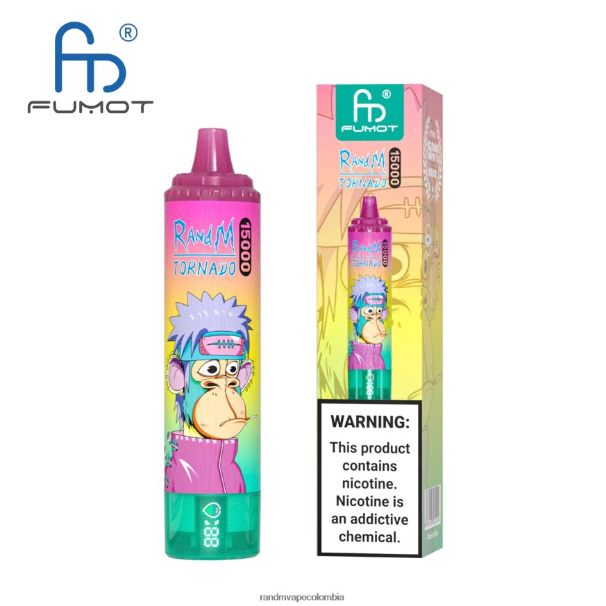 RandM Disposable Vape Puffs - Fumot RandM Tornado Dispositivo vape 15000 con batería y pantalla ejuice versión 1 vimto PRN4D426
