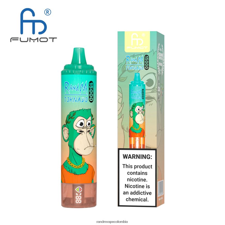 RandM Disposable Vape Puffs - Fumot RandM Tornado Dispositivo vape 15000 con batería y pantalla ejuice versión 1 vimto PRN4D426