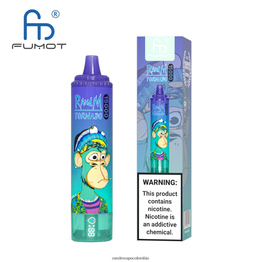 RandM Disposable Vape Puffs - Fumot RandM Tornado Dispositivo vape 15000 con batería y pantalla ejuice versión 1 vimto PRN4D426