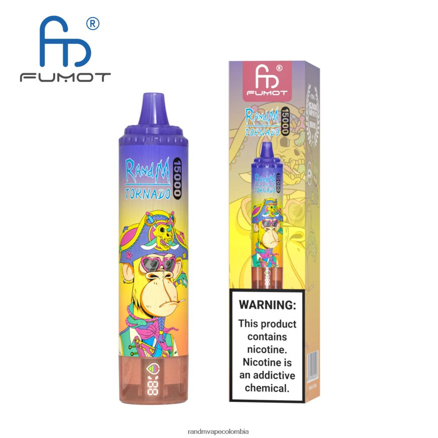 RandM Disposable Vape Puffs - Fumot RandM Tornado Dispositivo vape 15000 con batería y pantalla ejuice versión 1 vimto PRN4D426