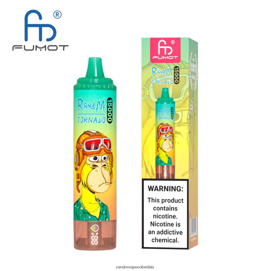 RandM Disposable Vape Puffs - Fumot RandM Tornado Dispositivo vape 15000 con batería y pantalla ejuice versión 2 hielo exuberante PRN4D436