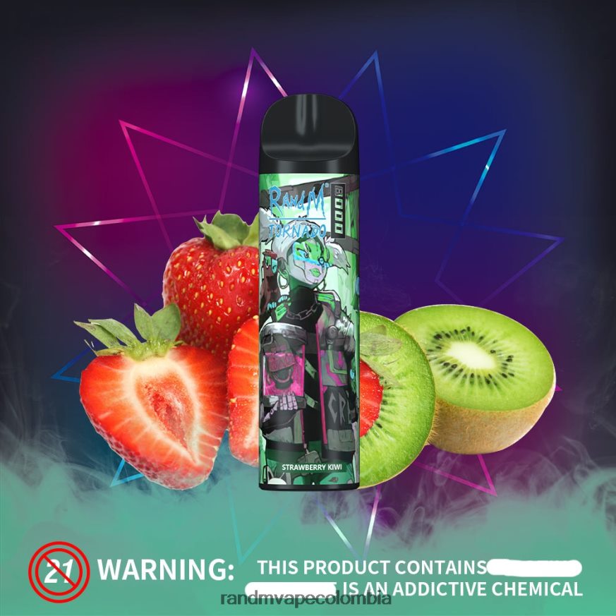 RandM Disposable Vape Puffs - RandM Tornado Dispositivo vapeador con control de flujo de aire 8000 1 ud. hielo de granada PRN4D4246