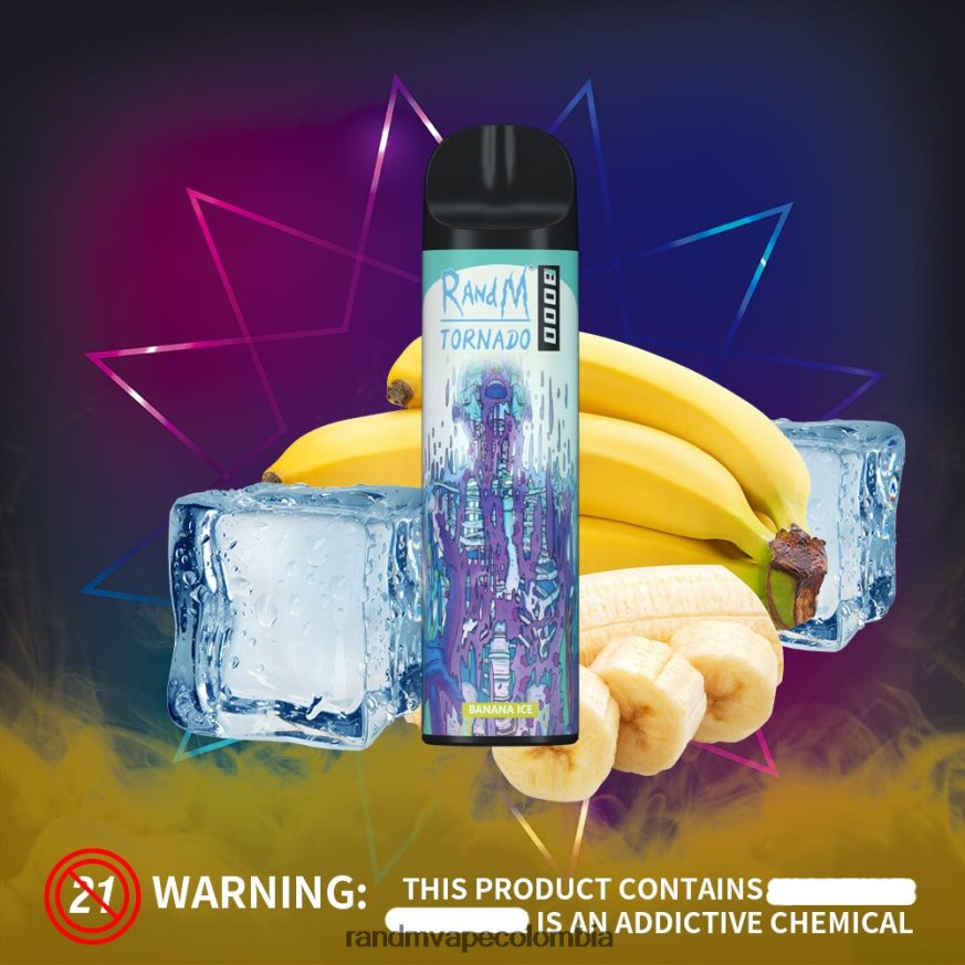 RandM Disposable Vape Puffs - RandM Tornado Dispositivo vapeador con control de flujo de aire 8000 1 ud. hielo exuberante PRN4D4236