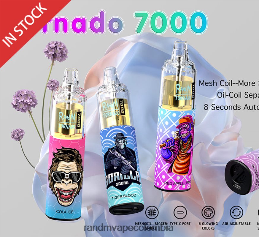 RandM Tornado Sale - RandM Tornado Dispositivo vapeador con control de flujo de aire 7000 1 ud. menta fresca PRN4D4164