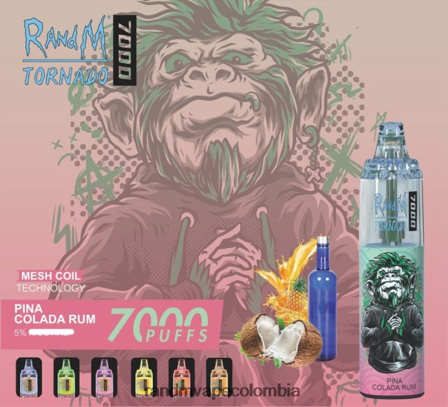 RandM Tornado Sale - RandM Tornado Dispositivo vapeador con control de flujo de aire 7000 1 ud. menta fresca PRN4D4164