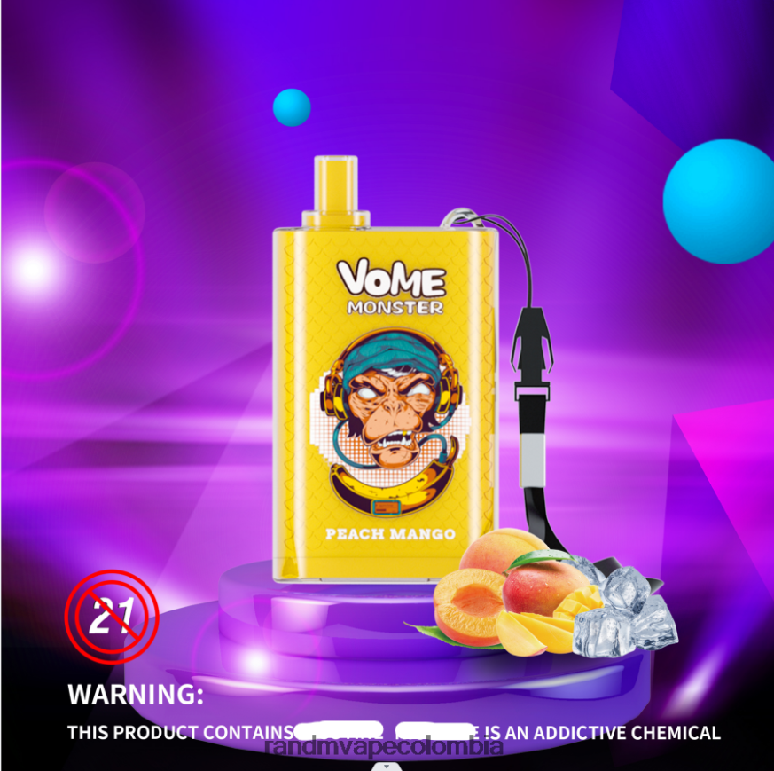 RandM Tornado - RandM Vome Monster Dispositivo vape pod con control de flujo de aire 10000 1 pieza hielo exuberante PRN4D4277