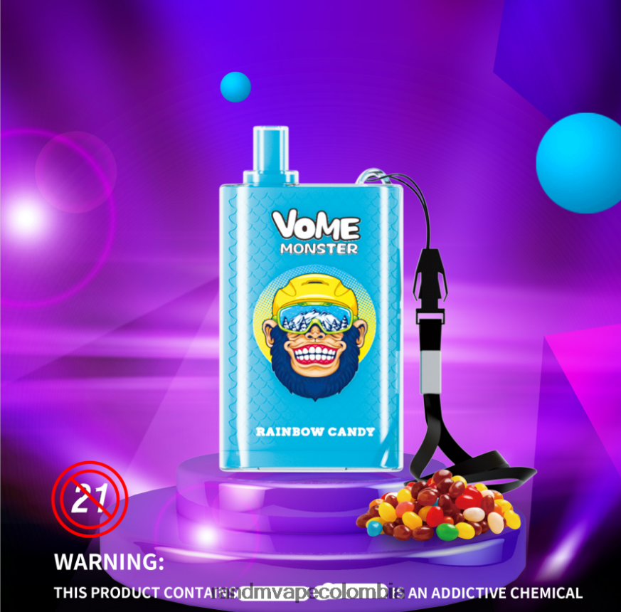 RandM Vape Online - RandM Vome Monster Dispositivo vape pod con control de flujo de aire 10000 1 pieza bayas mixtas PRN4D4278