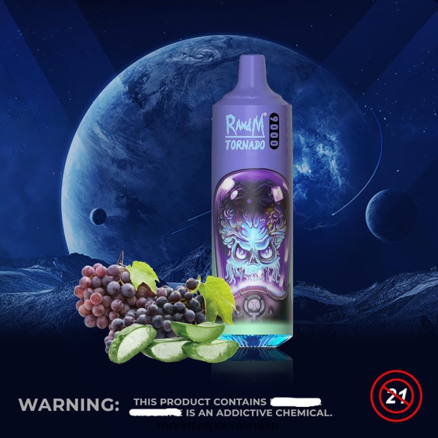 RandM Tornado - RandM Tornado Dispositivo vape pod 9000 1 pieza versión 1 áloe uva PRN4D4137