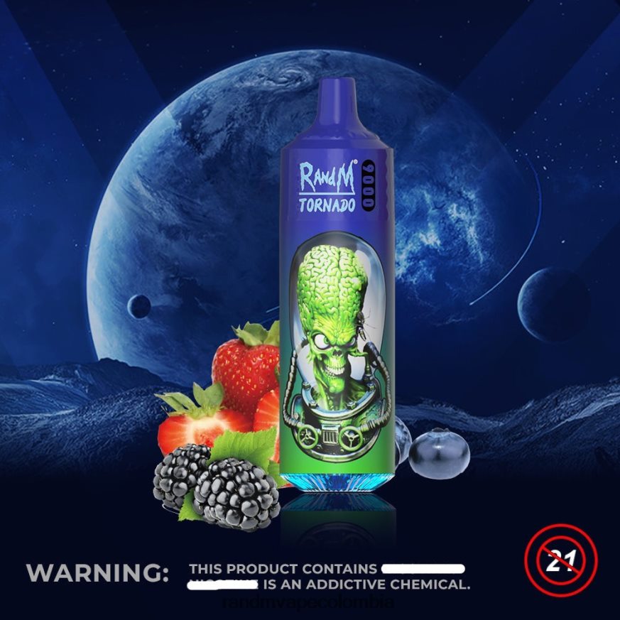 RandM Vape Colombia - RandM Tornado Dispositivo vape pod 9000 1 pieza versión 2 bayas mixtas PRN4D4141