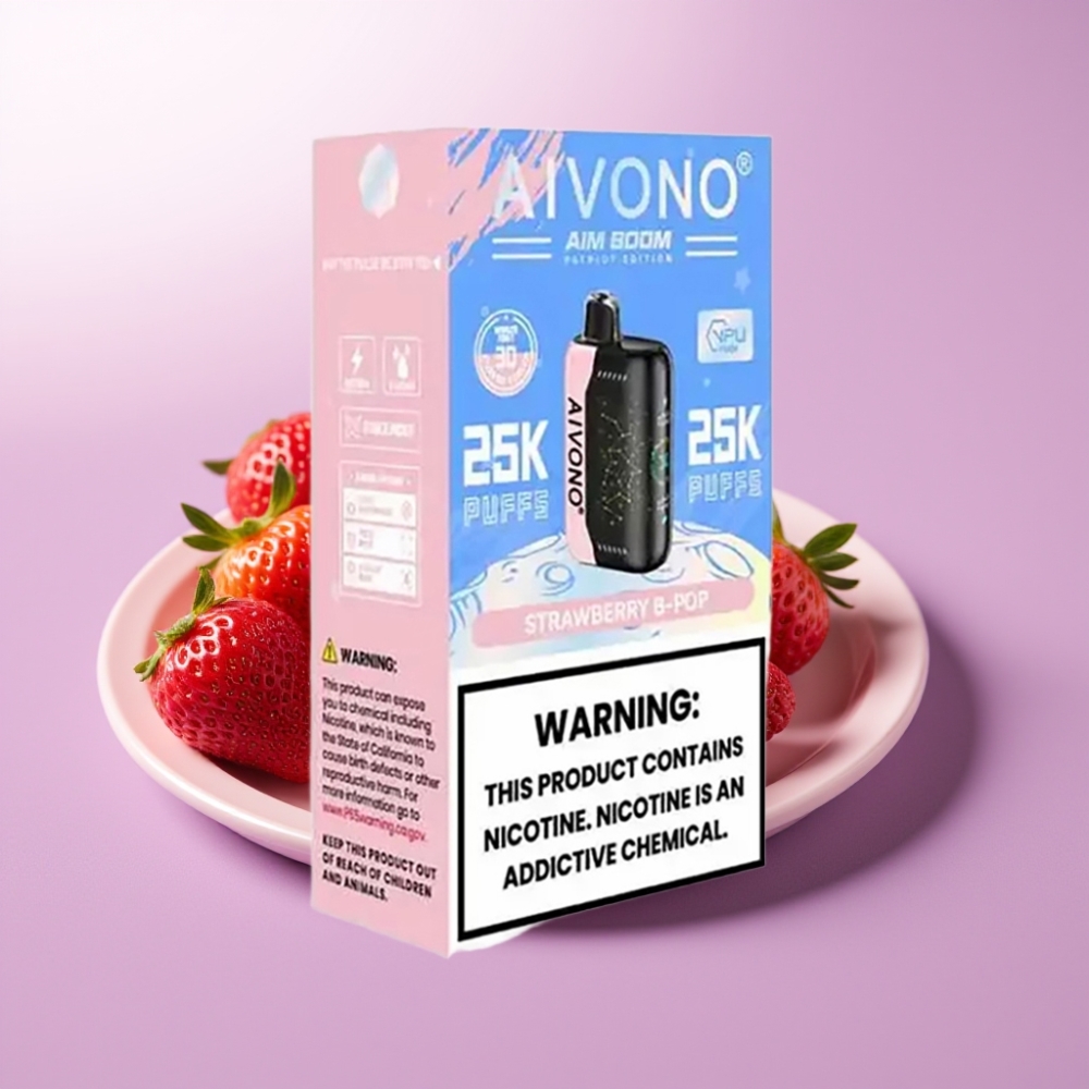 Aivono AIM BOOM 25000 Puffs Fresa B Pop – 28ml, 650mAh, Tipo-C