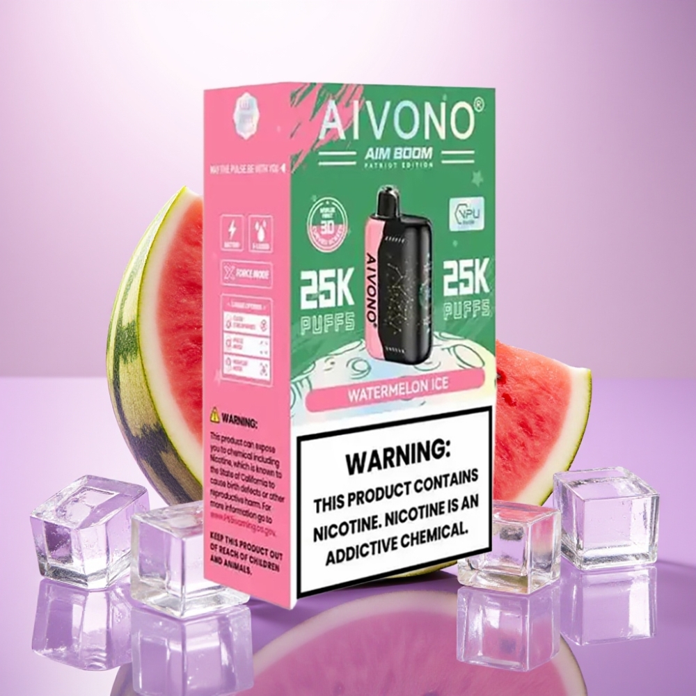 Aivono AIM BOOM 25000 Puffs Sabor Sandía Helada – 28ml, 650mAh, Tipo-C, 0-5% Nicotina