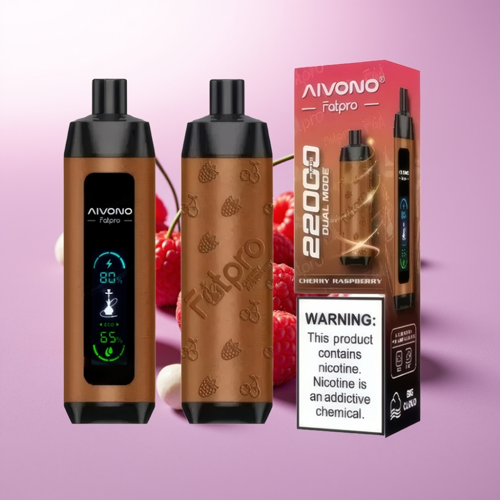 Aivono AIM FATPRO 22000 Puffs Vape Desechable Cereza Frambuesa 28ml 5% Nicotina 600mAh