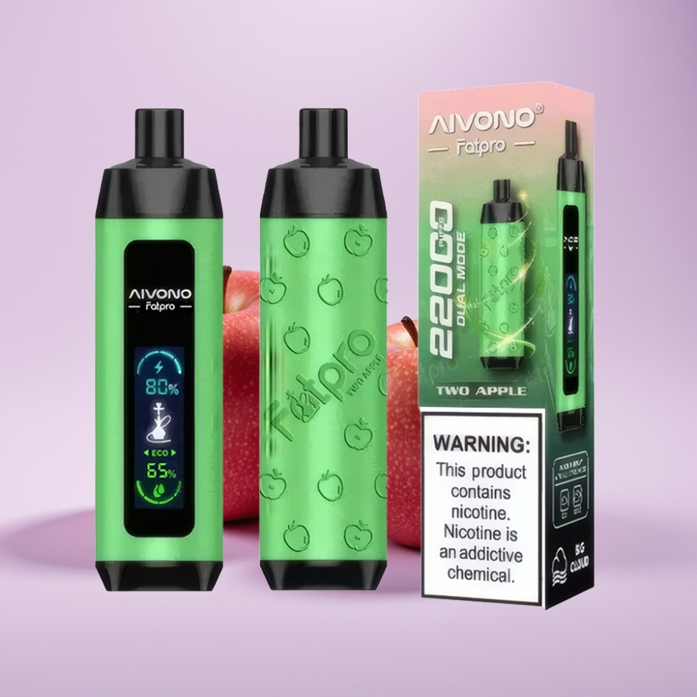 Aivono Aim Fatpro 22000 Puffs Dos Manzanas Vape Desechable Recargable 28ml Eco/Boost