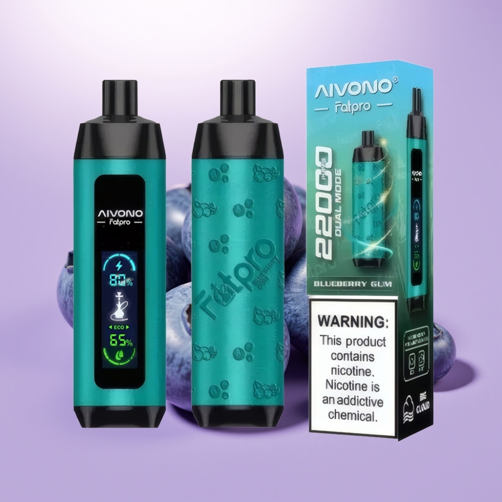 Aivono Aim Fatpro 22000 Puffs Vape Desechable Arma de Arándano con 28ml E-líquido y 600mAh Recargable