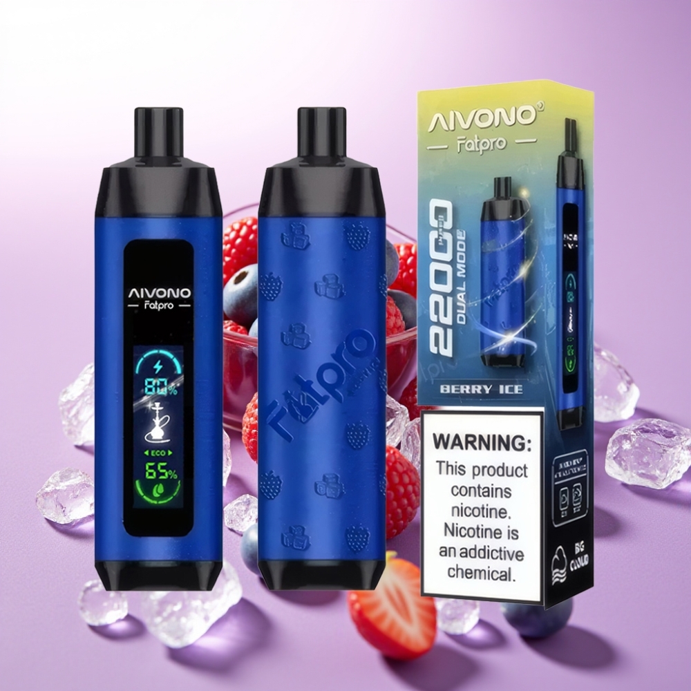 Aivono Aim Fatpro 22000 Puffs Vape Desechable Baya Helada 28ml 600mAh Recargable