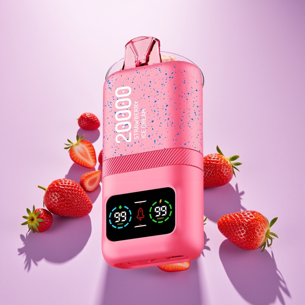 Aivono AIM MAGIC 20000 Puffs Fresa Helado con Pantalla LCD y Tipo-C Recargable