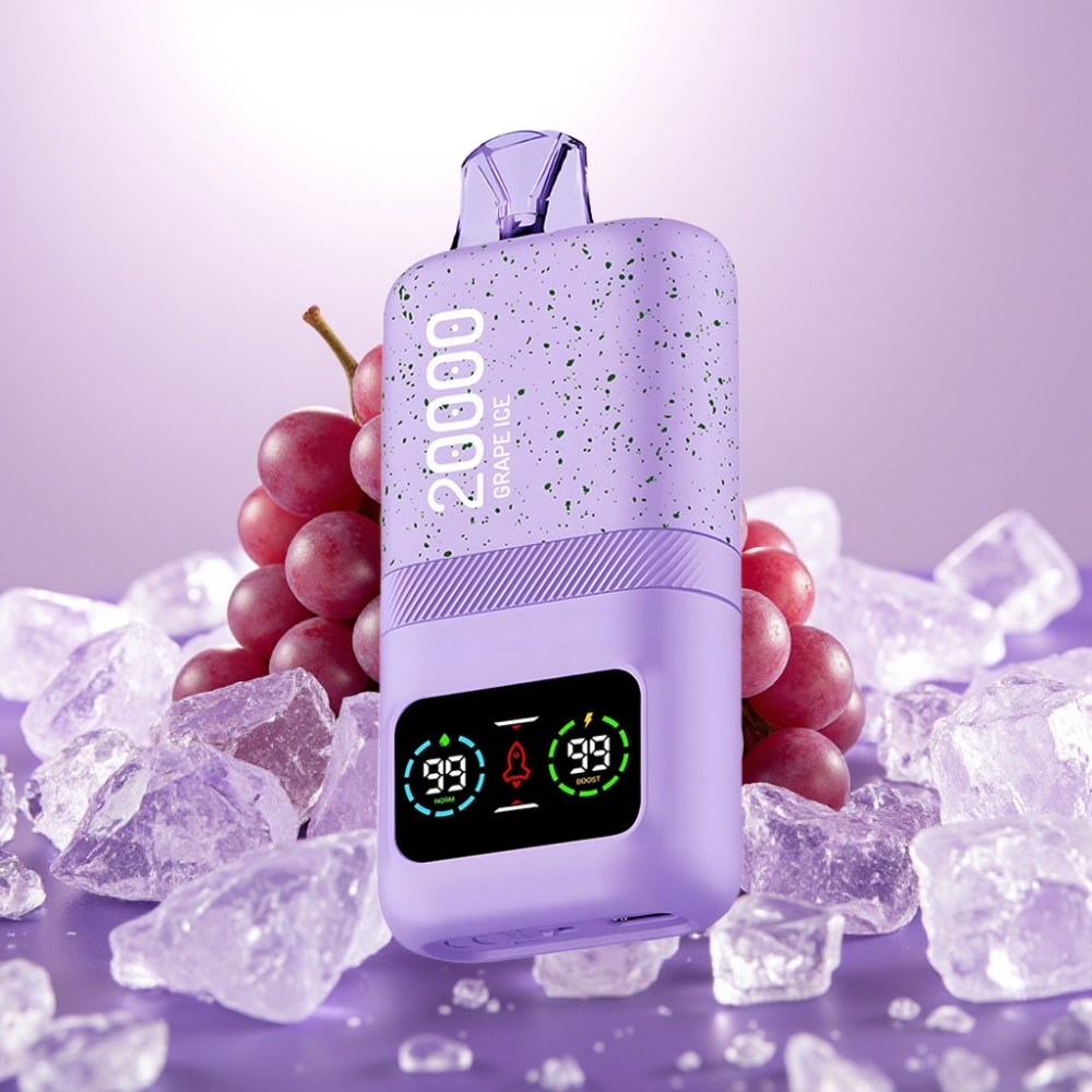 Aivono AIM MAGIC 20000 Puffs Vape Desechable Uva Hielo con Pantalla LCD y Recargable Tipo-C