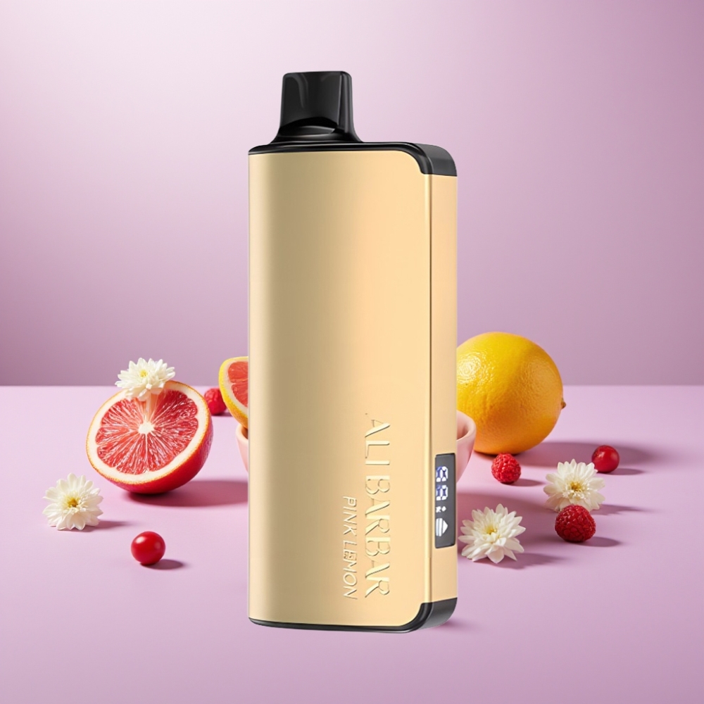 Alibarbar Ingot 9000 Puffs Vape Desechable Limón Rosa – 22ml, 2350mAh, LED