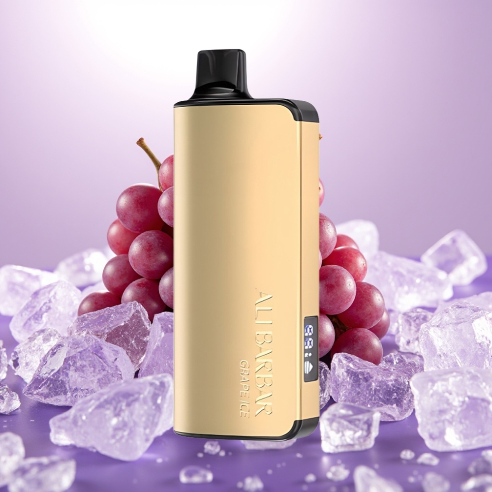 Alibarbar Ingot 9000 Puffs Vape Desechable Uva Helada – 22ml, 2350mAh, Pantalla LED