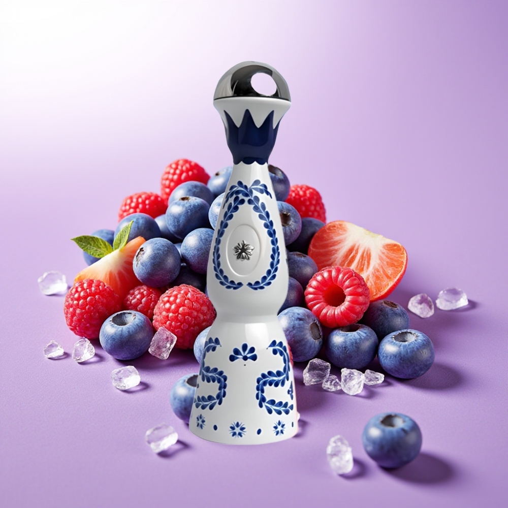 HUMO Azul 15000 Puffs Vape Desechable Sabor Frambuesa Azul Hielo con Batería USB-C 500mAh y 20mL