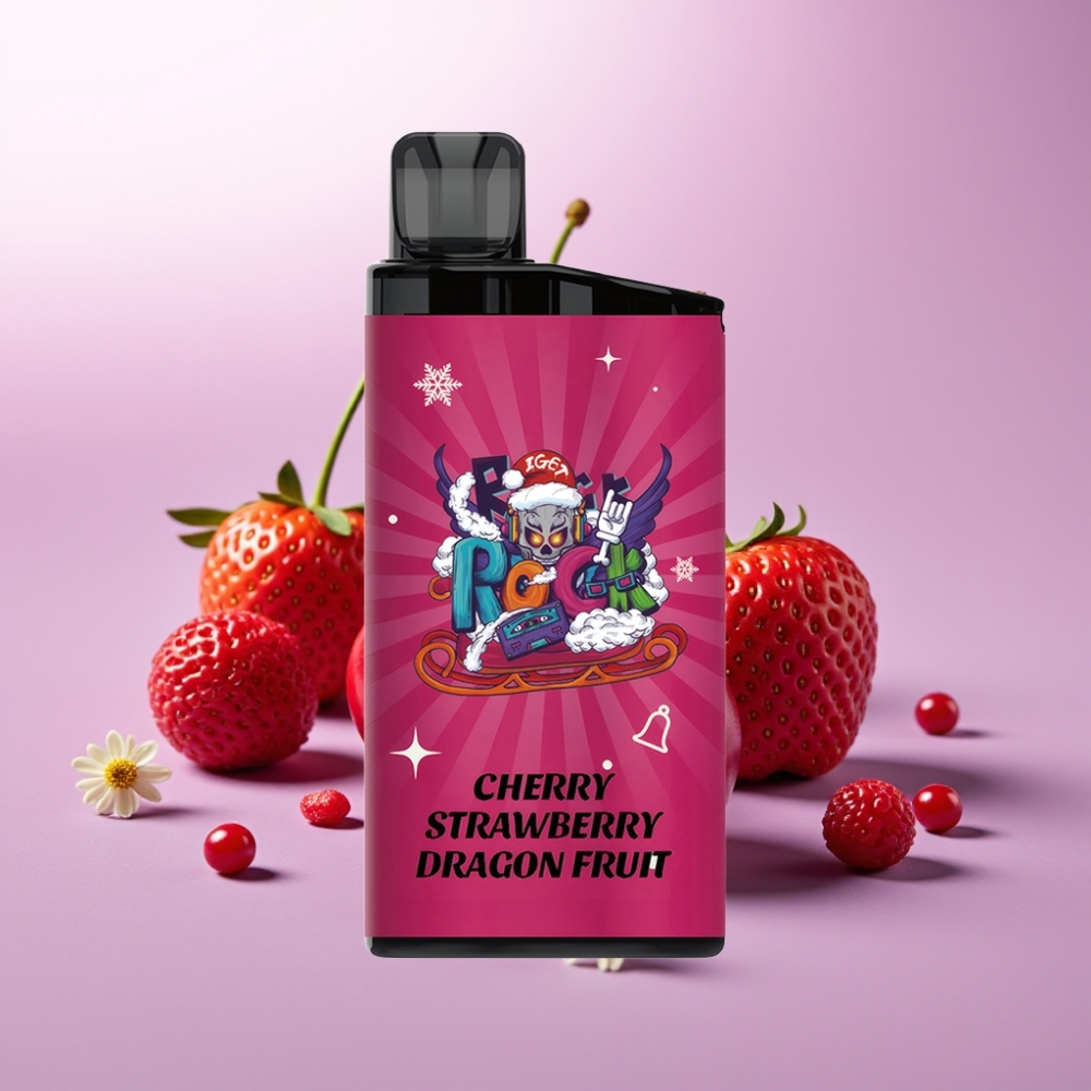 IGET Bar 3500 Puffs Vape Desechable Cereza Fresa Fruta del Dragón con Batería 1400 mAh