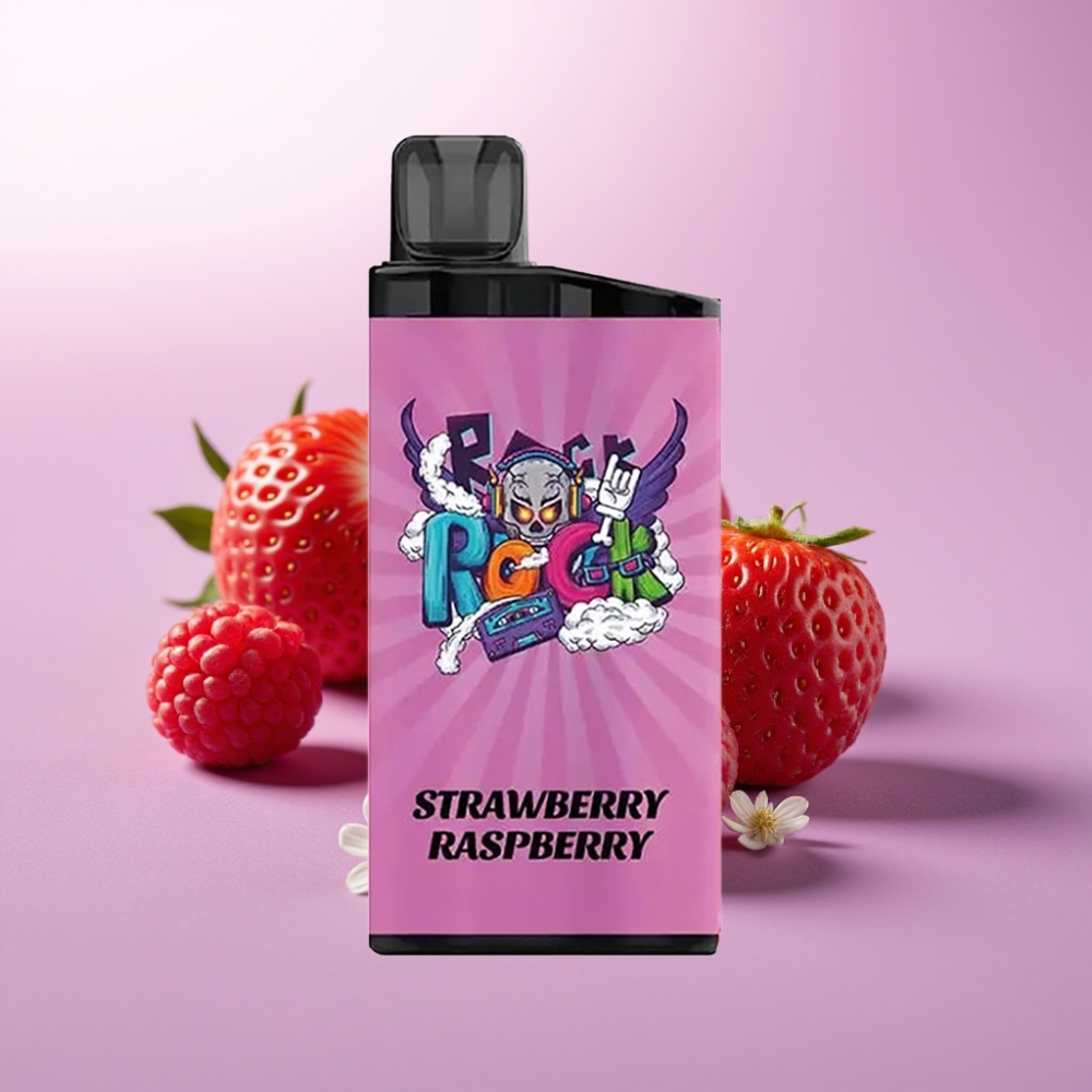 IGET Bar 3500 Puffs Vape Desechable Fresa Frambuesa - 1.2 Ohm Mesh, 1400 mAh, PC+ALU