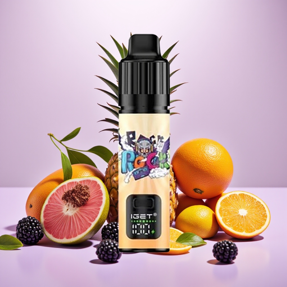 IGET BAR PLUS S3 POD 10000 Puffs Vape Desechable 18ml 5% Nicotina Sabor Mora Piña Naranja