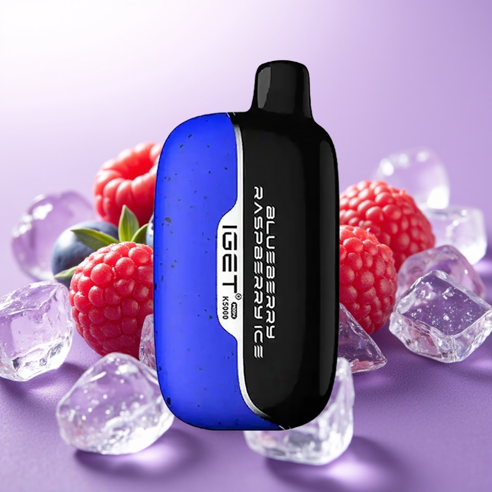 IGET Moon K5000 Puffs Vape Desechable Arándano Frambuesa Hielo – 81.5 g, 5000 Puffs, Bobina Mesh 1.35 Ohm