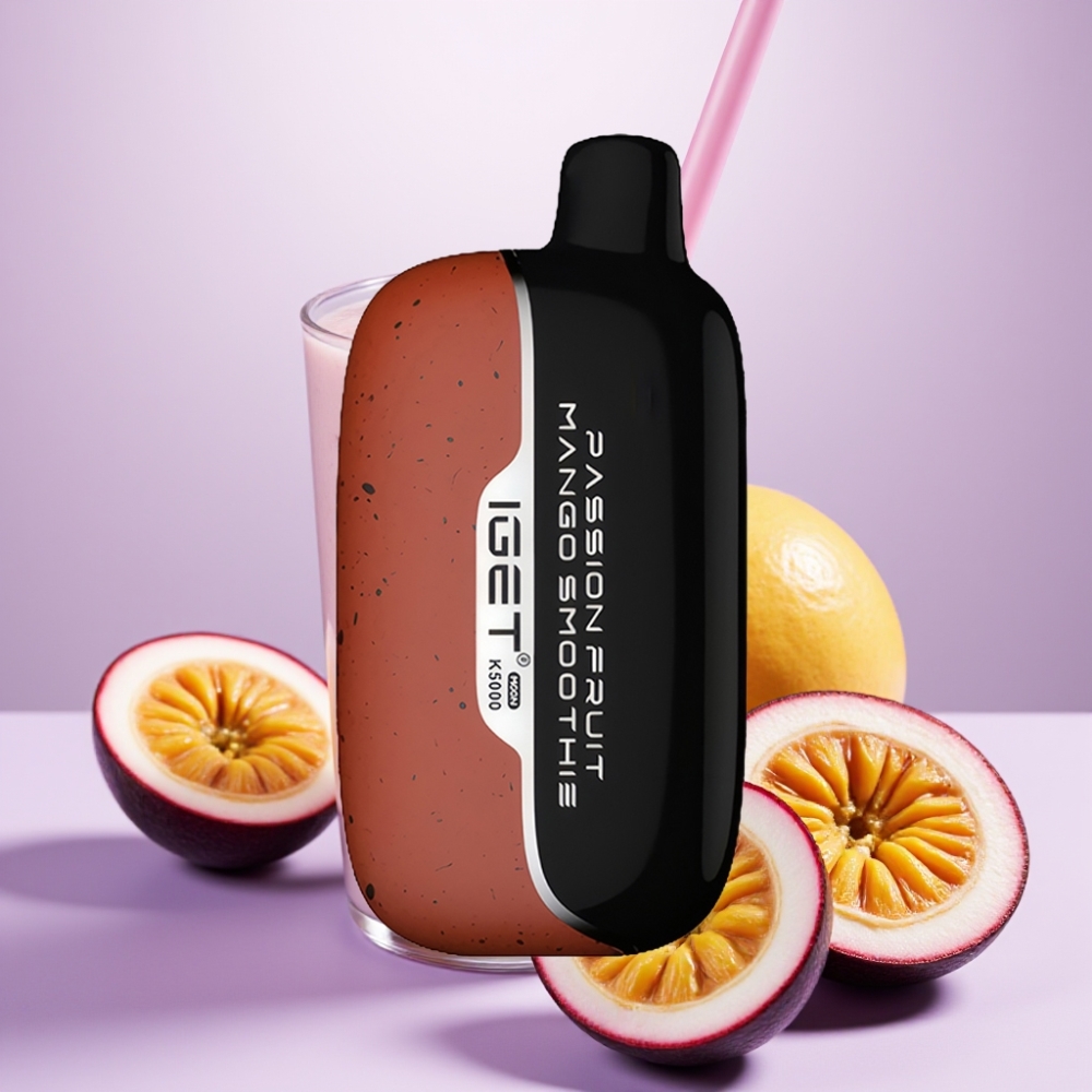 IGET Moon K5000 Puffs Vape Desechable Batido de Maracuyá y Mango – 81.5 g, 5000 Caladas, Bobina Mesh 1.35 Ohm