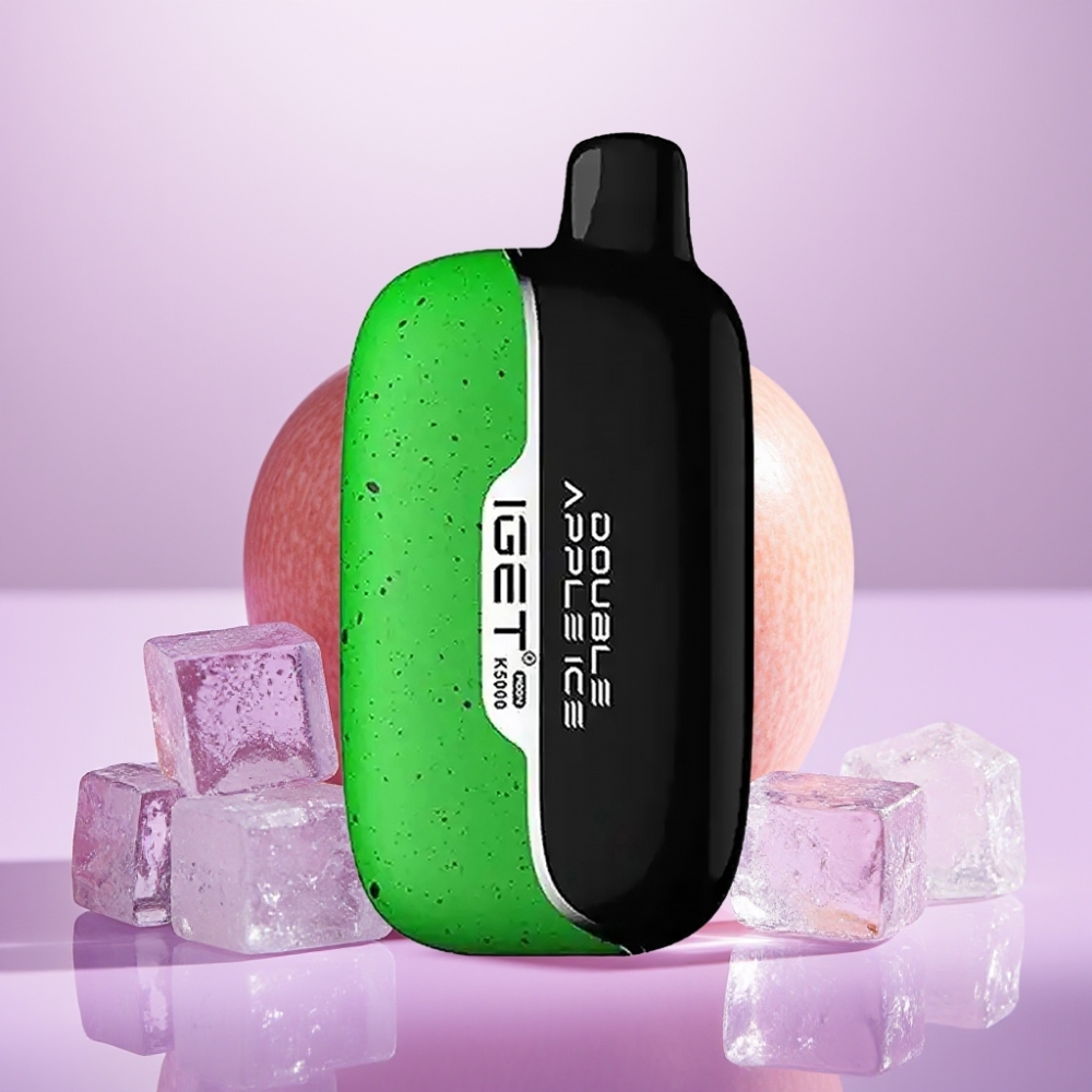 IGET Moon K5000 Puffs Vape Desechable Doble Manzana Hielo – 81.5 g, 5000 Puffs, Bobina Mesh 1.35 Ohm