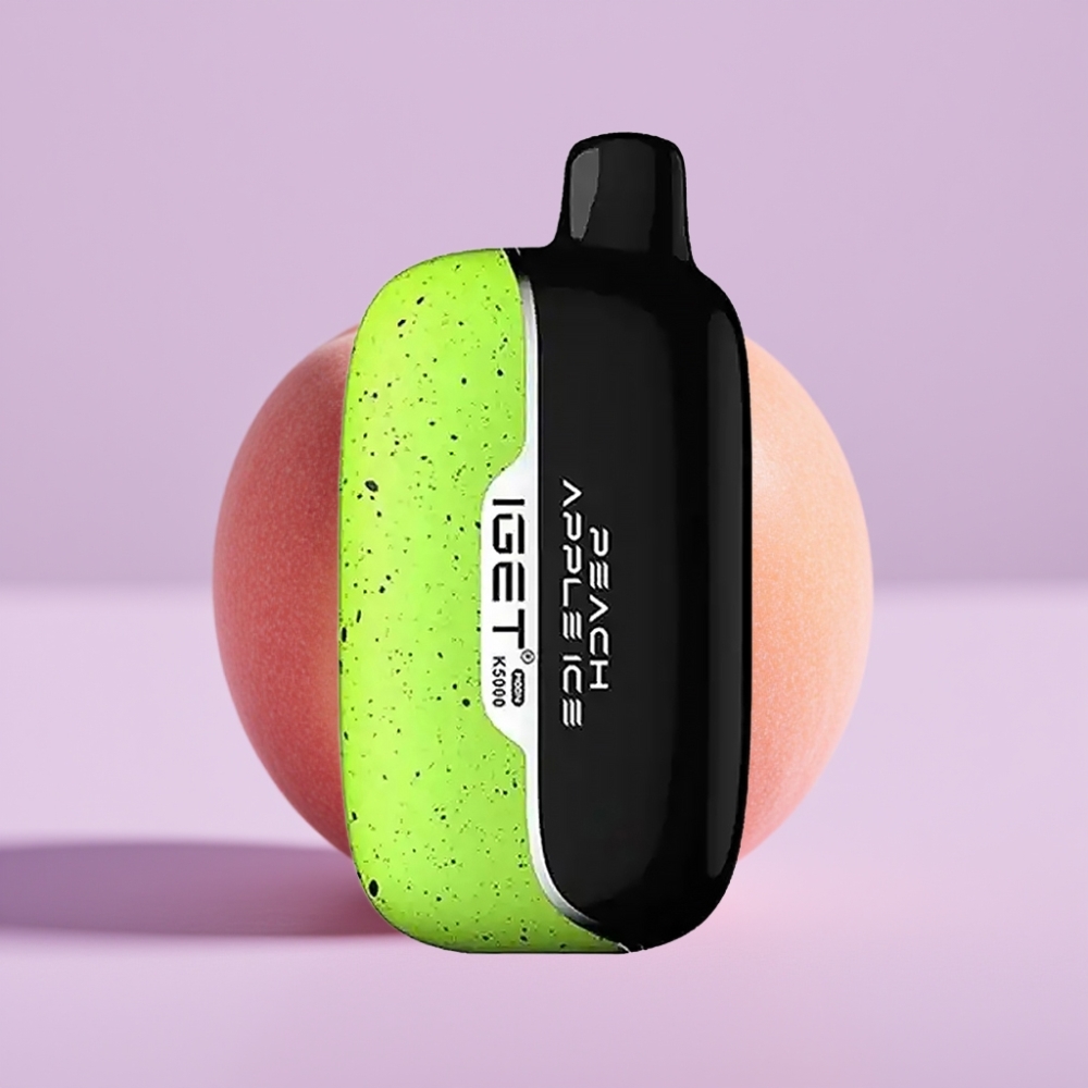 IGET Moon K5000 Puffs Vape Desechable Durazno Manzana – 5000 Puffs, Bobina Mesh 1.35 Ohm, PC