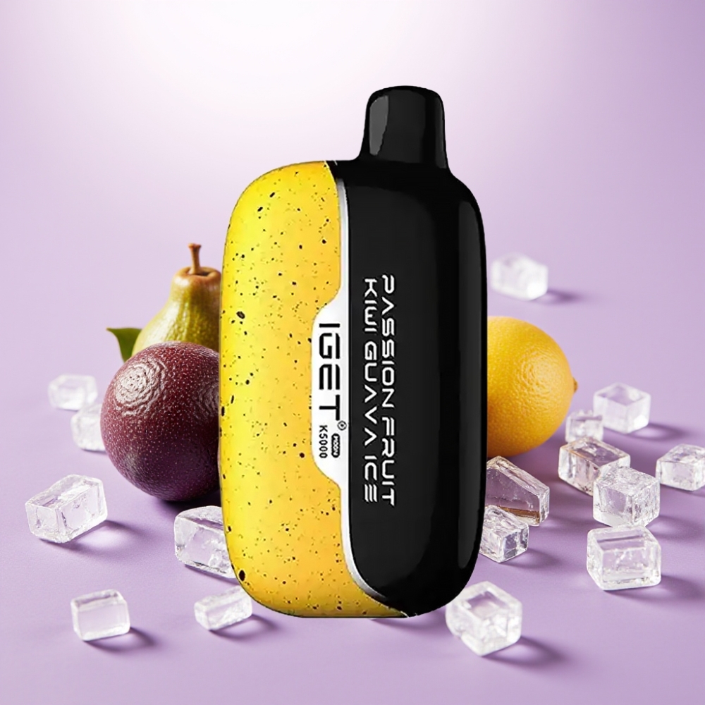 IGET Moon K5000 Puffs Vape Desechable Fruta de la Pasión Kiwi Guayaba Hielo - 81.5 g, 5000 Puffs, Bobina Mesh 1.35 Ohm