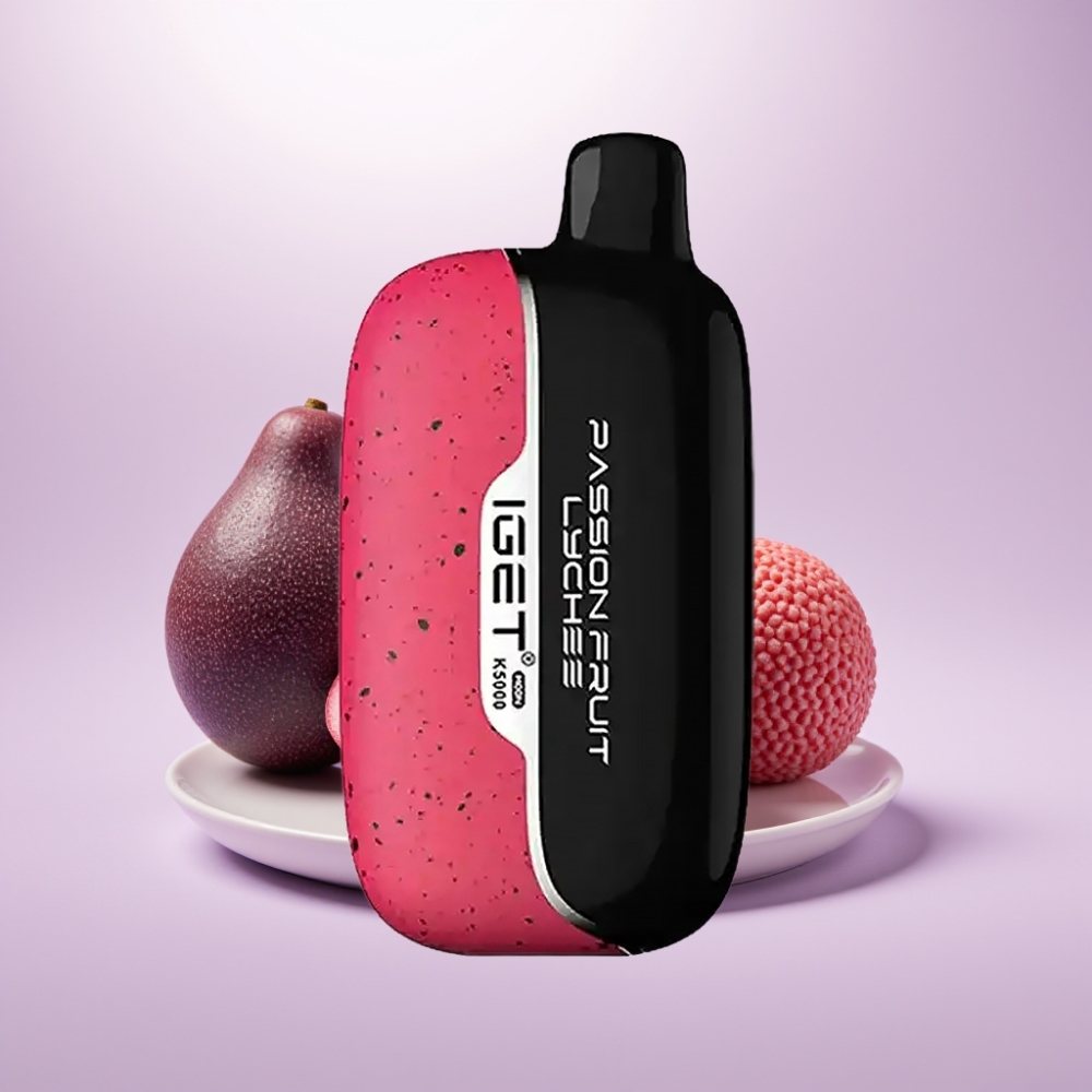 IGET Moon K5000 Puffs Vape Desechable Fruta de la Pasión y Lichi – 81.5 g, 5000 Puffs, Bobina Mesh 1.35 Ohm