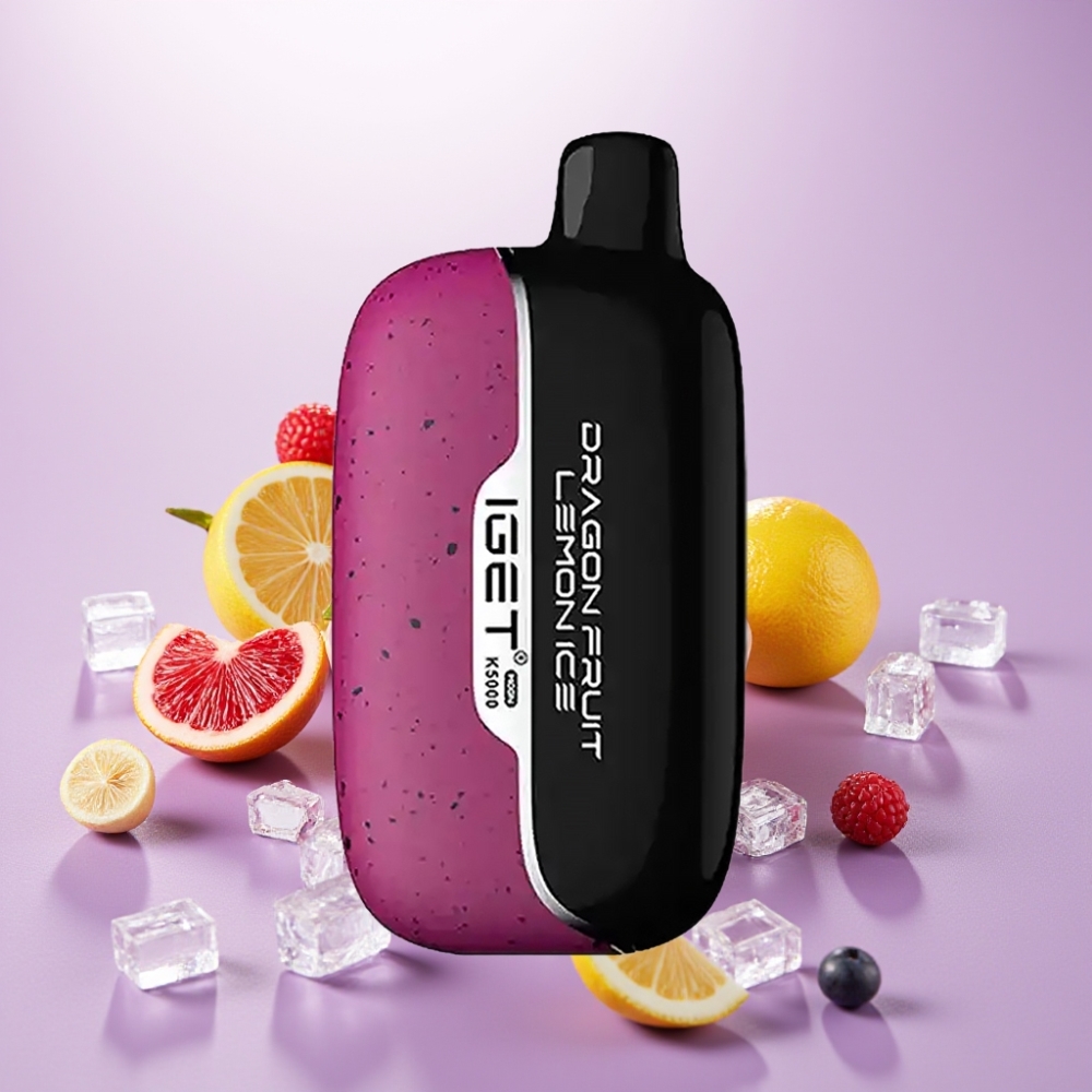 IGET Moon K5000 Puffs Vape Desechable Fruta del Dragón Limón Helado – 81.5 g, 5000 Puffs, Bobina Mesh 1.35 Ohm