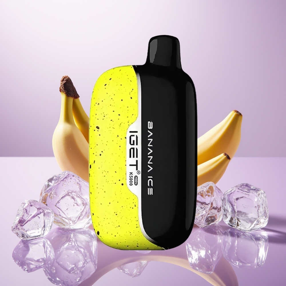 IGET Moon K5000 Puffs Vape Desechable Hielo Banana – 81.5 g, 5000 Puffs, Bobina Mesh 1.35 Ohm
