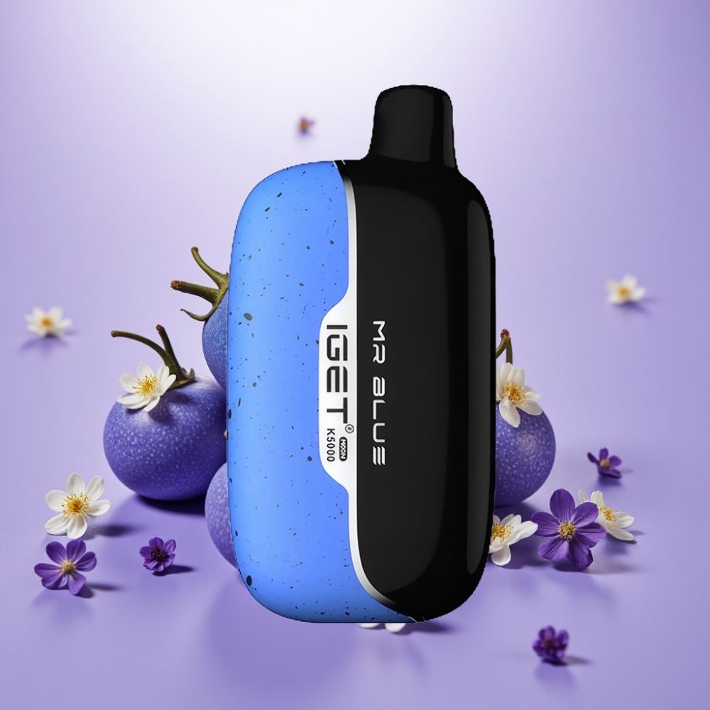IGET Moon K5000 Puffs Vape Desechable Sr. Azul – 5000 Puffs, Material PC, Bobina Mesh 1.35 Ohm