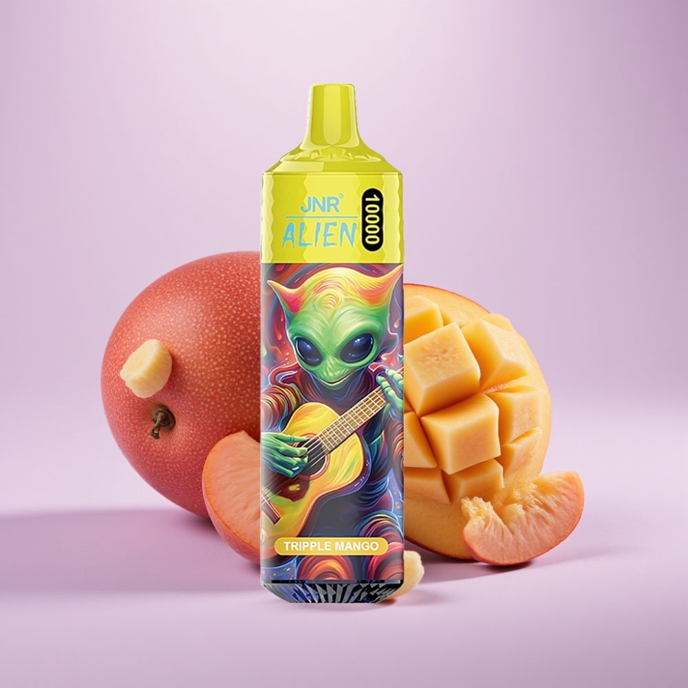 JNR Alien 10000 Puffs Triple Mango – 850mAh, 20ml, Carga Rápida Type-C, RGB LED